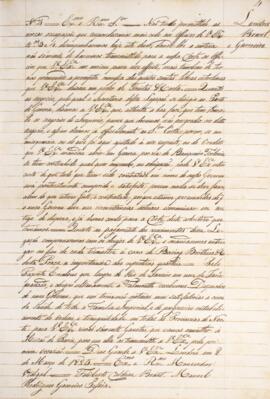 Cópia de ofício enviado por Felisberto Caldeira Brant (1772-1842), Marquês de Barbacena e por Man...