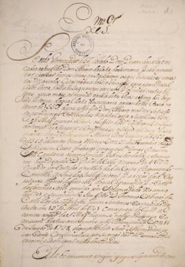 Cópia de relatório assinado por  Joseph dos S. Vanjaph*, ouvidor geral da  Bahia,  na data de 15 ...