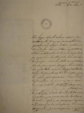Carta original enviado pelo Bispo de Cabo Verde, para António de Alarcão Melo Castro Ataíde Eça M...