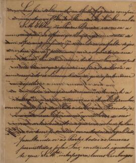 Minuta de nota diplomática assinada por Luiz José Carvalho de Mello (1764-1826) para Carlos Heind...