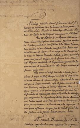 Nota diplomática datada de 22 de julho de 1826 em que José Delavart y Rincón comunica a Antônio L...