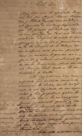 Nota diplomática datada de 29 de setembro de 1824 em que José Delavart y Rincón comunica a Luiz J...