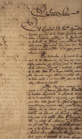 Nota diplomática datada de 20 de fevereiro de 1827 em que José Delavart y Rincón comunica a João ...