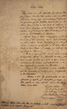 Nota diplomática datada de 25 de fevereiro de 1825 em que José Delavart y Rincón comunica a Luiz ...