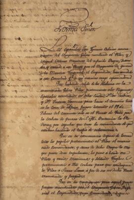 Nota diplomática datada de 27 de julho de 1826 em que José Delavart y Rincón comunica a Antônio L...