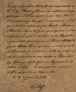 Minuta de nota diplomática produzida por Luiz José de Carvalho e Mello (1764-1826), Visconde de C...