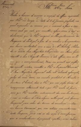 Cópia de despacho escrito por Francisco Carneiro de Campos (1765-1842), com data de 4 de março de...