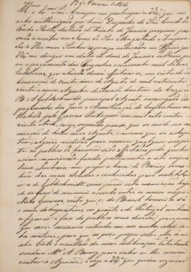 Cópia de nota diplomática enviada por Pedro de Sousa e Holstein (1781-1850), Duque de Palmela, pa...