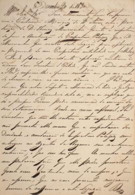 Cópia de ofício produzido por Eustaquio Adolfo de Mello Mattos (1795-s.d.), para José Antônio Lis...