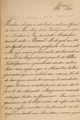 Despacho original enviado por Manuel Rodrigues Gameiro Pessoa (1800-1846), Visconde de Itabaiana,...