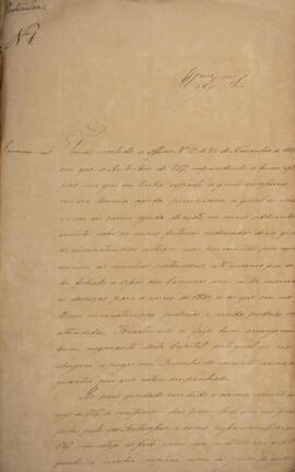 Ofício original, datado de 6 de abril de 1830, enviado por Francisco Afonso de Meneses de Souza C...