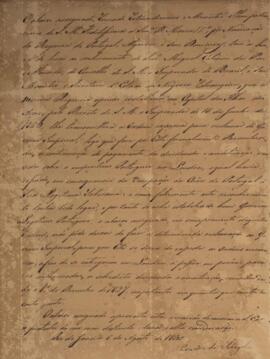 Nota diplomática enviada por Manuel de Assis de Mascarenhas (1805-1867), Conde de Sabugal, para M...