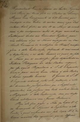 Cópia de despacho n.40 enviado por Miguel Calmon du Pin e Almeida (1794-1865), Marquês de Abrante...