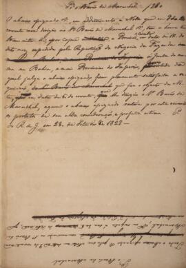 Minuta de ofício endereçado a Wenzel Philipp Leopold (1784-1851), Barão de Mareschal, com data de...