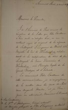 Nota diplomática enviada por Barão de Mandelsloh (s.d.), para Manuel Rodrigues Gameiro Pessoa (18...