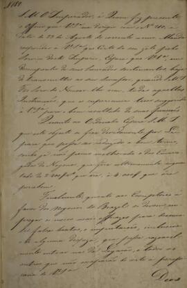 Cópia de despacho n° 189 enviado por Antônio Luiz Pereira da Cunha (1760-1837), Visconde de Inham...