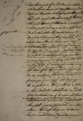 Minuta de carta patente datada de 17 de fevereiro de 1829, assinada por João Carlos Augusto de Oy...