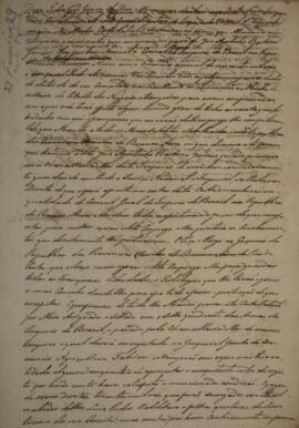 Minuta de carta patente datada de 27 de fevereiro de 1829, assinada por João Carlos Augusto de Oy...