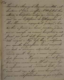 Despacho de Francisco Carneiro de Campos (1765-1842) a José Joaquim da Rocha (1777-1848) em 16 de...