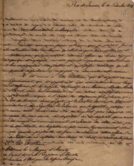 Nota diplomática original, datada de 11 de novembro de 1829, enviada por E. M. A. Martini, encarr...