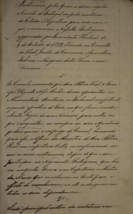 Instruções gerais, aprovadas em 9 de outubro de 1789, visando a regulação aos cônsules do Reino d...