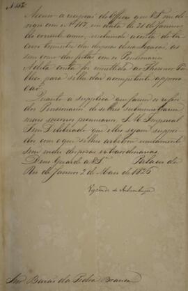 Cópia de despacho n° 152 enviado por Antônio Luiz Pereira da Cunha (1760-1837), Visconde de Inham...