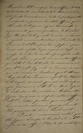 Cópia de despacho n° 172 enviado por Antônio Luiz Pereira da Cunha (1760-1837), Visconde de Inham...