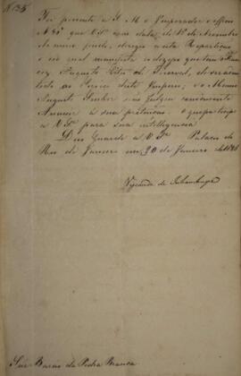 Cópia de despacho n° 135 enviado por Antônio Luiz Pereira da Cunha (1760-1837), Visconde de Inham...