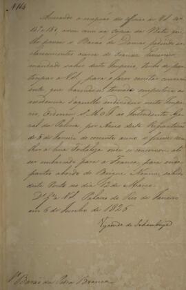 Cópia de despacho n° 164 enviado por Antônio Luiz Pereira da Cunha (1760-1837), Visconde de Inham...