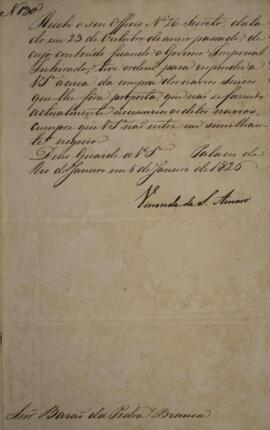 Cópia de despacho n° 130 enviado por José Egídio Álvares de Almeida (1767-1832), Marquês e Viscon...