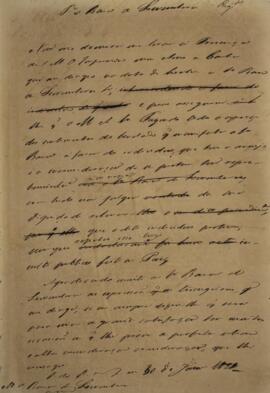 Minuta de nota com data de 30 de janeiro de 1828 em que João Carlos Augusto de Oyenhausen-Gravenb...