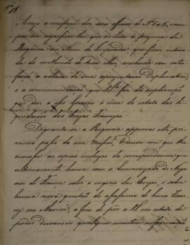 Despacho de Francisco Carneiro de Campos (1765-1842) a José Joaquim da Rocha (1777-1848) em 22 de...