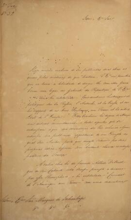 Cópia de ofício de segunda via, datada de 17 de janeiro de 1827, enviada por Luiz Moutinho de Lim...