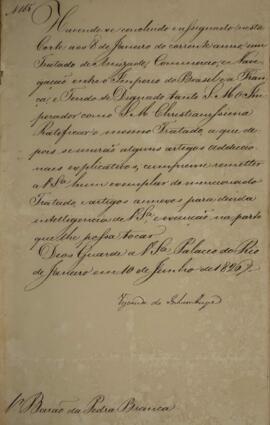 Cópia de despacho n° 165 enviado por Antônio Luiz Pereira da Cunha (1760-1837), Visconde de Inham...