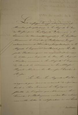 Nota diplomática enviada por Barão de Maltzahn (s.d.), para Manuel Rodrigues Gameiro Pessoa (1800...