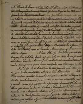 Despacho de Francisco Carneiro de Campos (1765-1842) a José Joaquim da Rocha (1777-1848) enviado ...