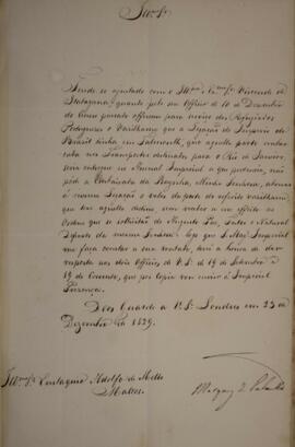 Nota diplomática enviada por Pedro de Sousa e Holstein (1781-1850),  Marquês de Palmela, para Eus...