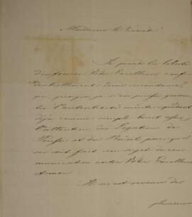 Nota diplomática enviada por Barão de Bulow (s.d.), para Manuel Rodrigues Gameiro Pessoa (1800-18...