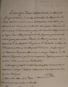 Nota diplomática enviada por Conde de Ludolf (s.d.), para Eustaquio Adolfo de Mello Mattos (1795-...