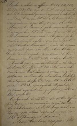 Cópia de despacho n° 193 enviado por Antônio Luiz Pereira da Cunha (1760-1837), Visconde de Inham...