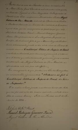 Cópia de circular enviado por Felisberto Caldeira Brant Pontes (1772 - 1841), Marquês de Barbacen...