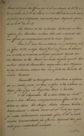 Cópia de despacho n.25 enviado por Miguel Calmon du Pin e Almeida (1794-1865), Marquês de Abrante...