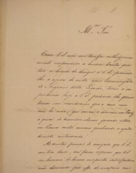 Ofício original com data de 04 de junho de 1830 em que José Egídio Álvares de Almeida (1767-1832)...