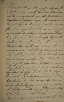 Cópia de despacho n.21 enviado por Miguel Calmon du Pin e Almeida (1794-1865), Marquês de Abrante...