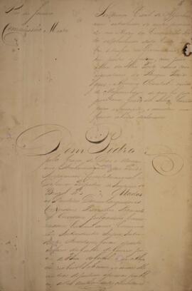 Relatório original escrito por Theophilo de Mello, com data de 7 de janeiro de 1831, contendo a d...