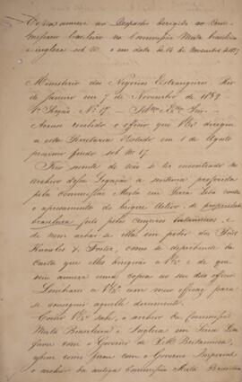 Cópia de relatório escrito por Joaquim Maria Nascentes de Azambuja (1812 - 1896), com data de 14 ...