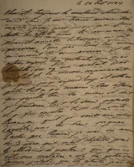 Carta original, sem indicação de autoria, dirigida a Sir Charles Stuart (1779-1845), Barão de Rot...