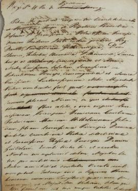 Minuta de 28 de novembro de 1829, escrita por João Carlos Augusto de Oyenhausen-Gravenburg (s.d.-...
