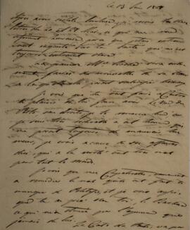 Carta original, sem indicação de autoria, enviada a Sir Charles Stuart (1779-1845), Barão de Roth...