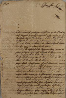 Ofício de Francisco Corrêa Vidigal (s.d-1838) a Francisco Vilela Barbosa (1769-1846), Visconde de...